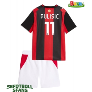 AC Milan Christian Pulisic #11 Hemmaställ Barn 2026-27 Kortärmad (+ Korta byxor)